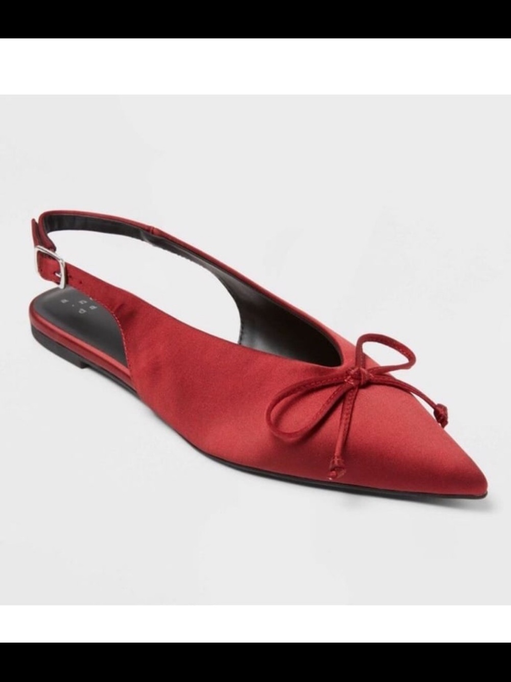 A New Day Women’s Camille Satin Slingback Bow Flats NWT size 7.5